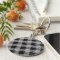 Black Grey Shades Business Plaid Crochet Print on