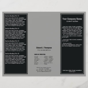 Black Grey Simple Border Brochure
