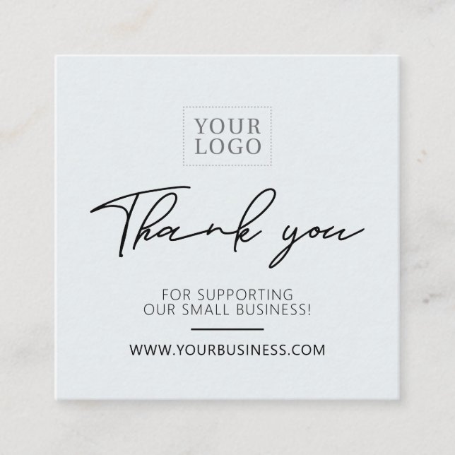 Black & Grey Simple Business Thank you Insert  (Front)