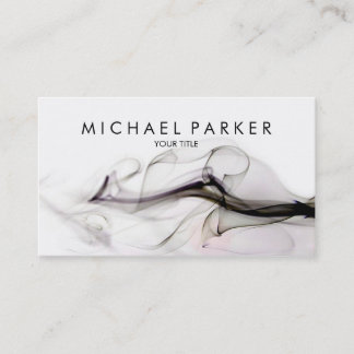 Black Grey Smoke Abstract Business Card