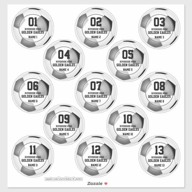 black grey soccer team colours set of 13 custom (Sheet)