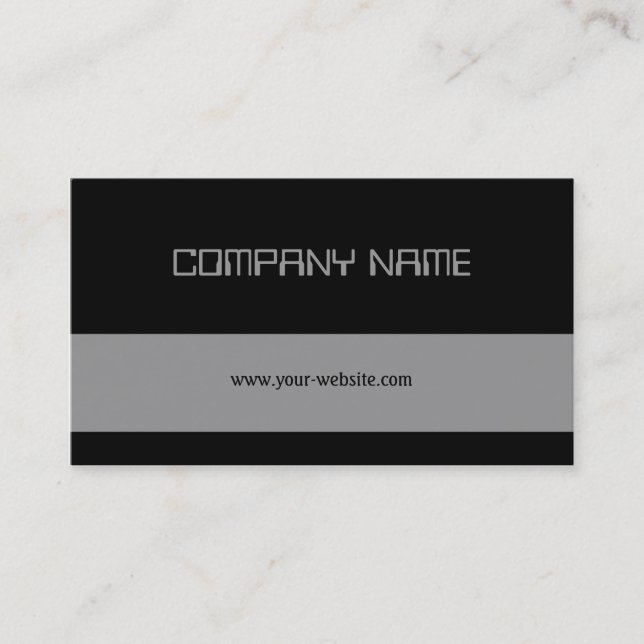 Black & Grey Stripe Business Card (Front)