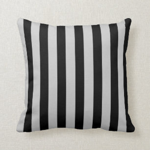 Black/Grey Stripe Colored Pillow