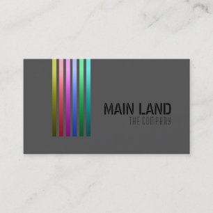 Black Grey Striped Modern Simple Professional Business Card