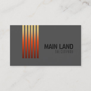 Black Grey Striped Modern Simple Professional Business Card