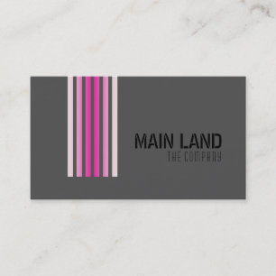Black Grey Striped Modern Simple Professional Business Card