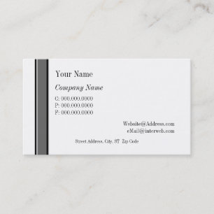 Black Grey Stripes Custom Business Cards