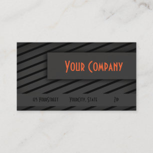 Black Grey Stripes Modern Trendy - Business Card