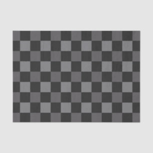 Black & Grey Tartan Plaid Pattern Print Tissue Paper