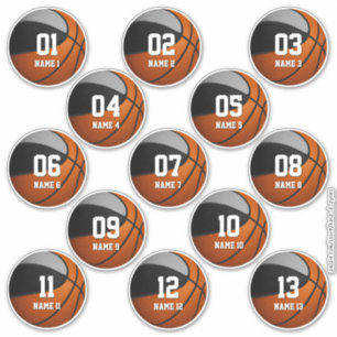 black grey team colours basketball 13 players