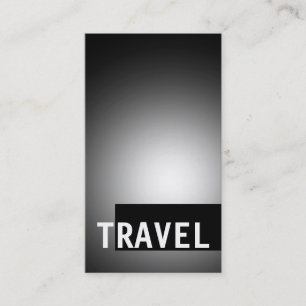 Black Grey Travel Agent Business Card