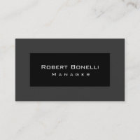 Black Grey Unique Plain Business Card
