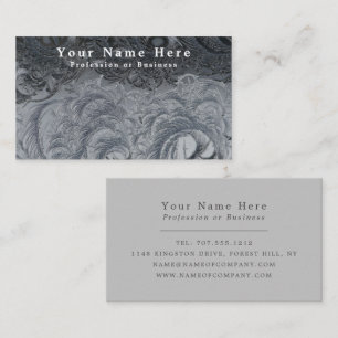 Black & Grey Vintage Patterned Business Card