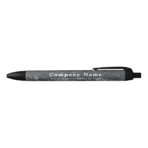 Black & Grey Vintage Patterned Company/Event Black Ink Pen