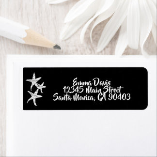 Black-grey-white seashell casual wedding 