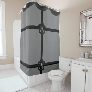 Black grey white showercurtain shower curtain