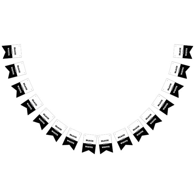 Black Grey White Text And Solid Colours Design Bunting (All)