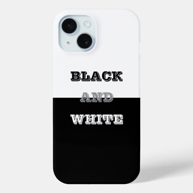 Black Grey White Text And Solid Colours Design Case-Mate iPhone Case (Back)