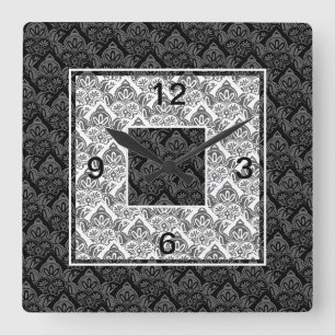 Black, grey, white Wall Clock
