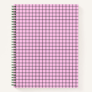 Black Grid College ruled Notebook