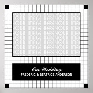 Black Grid Photo Poster