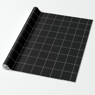 Black Grid Wrapping Paper
