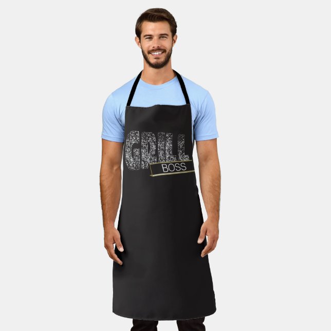 Black Grill "Boss", Guy in Charge of the Grill Apron (Worn)