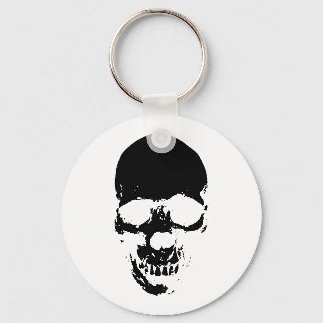 Black Grim Reaper Skull Key Ring (Front)