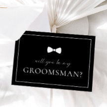 Black Groomsman Proposal Card