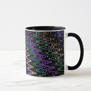 Black Groovy Zig-zag Mug