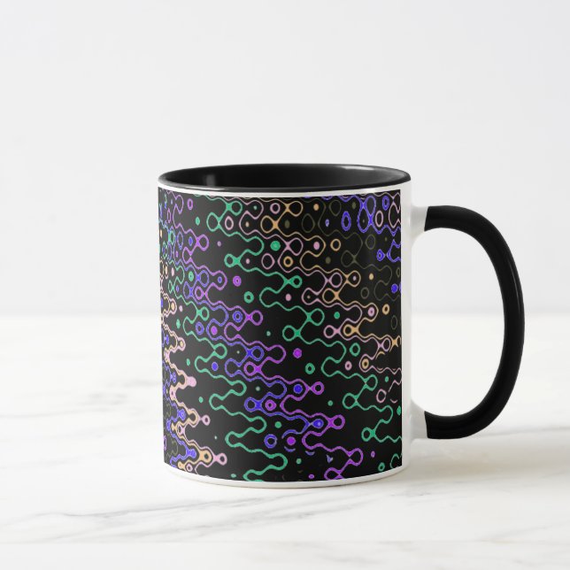 Black Groovy Zig-zag Mug (Right)
