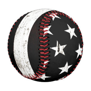 Black Grunge American Flag 2 Baseball