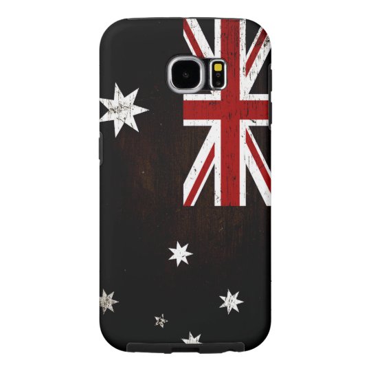 Black Grunge Australia Flag 2 Samsung Galaxy S6 Cases