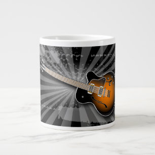 Black Grunge Burst Guitar Speciality Mug