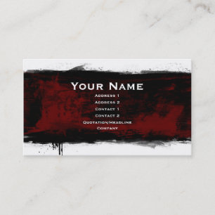 black grunge business card