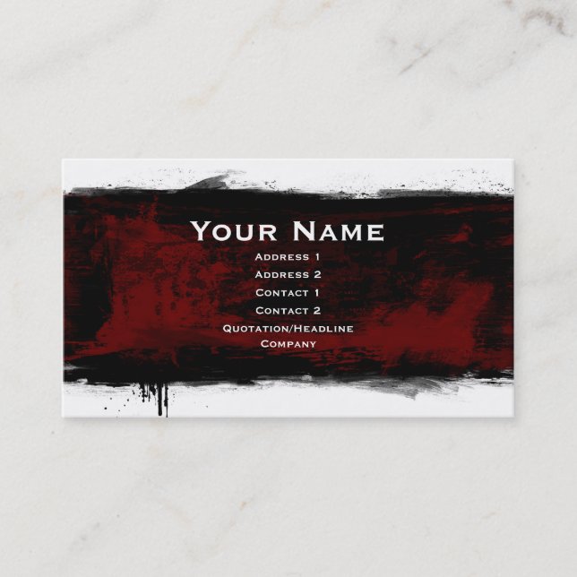 black grunge business card (Front)