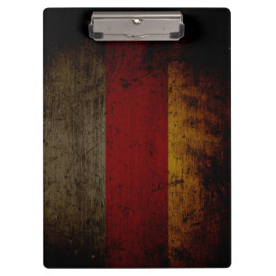 Black Grunge Germany Flag 2 Clipboard