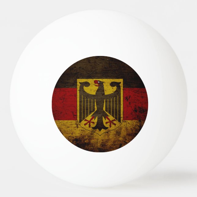 Black Grunge Germany Flag Ping Pong Ball (Front)