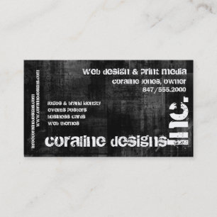 black grunge, Inc. business card
