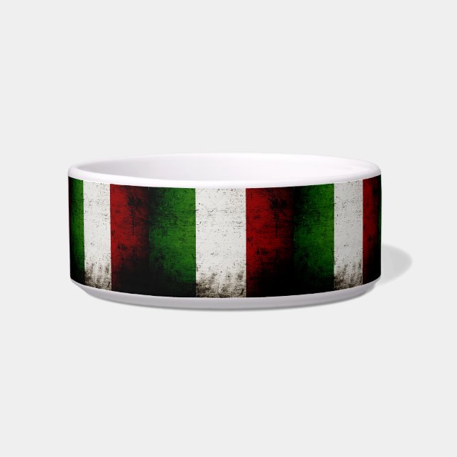 Black Grunge Italy Flag Bowl (Right)