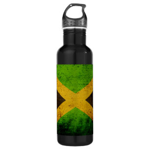Black Grunge Jamaica Flag 710 Ml Water Bottle