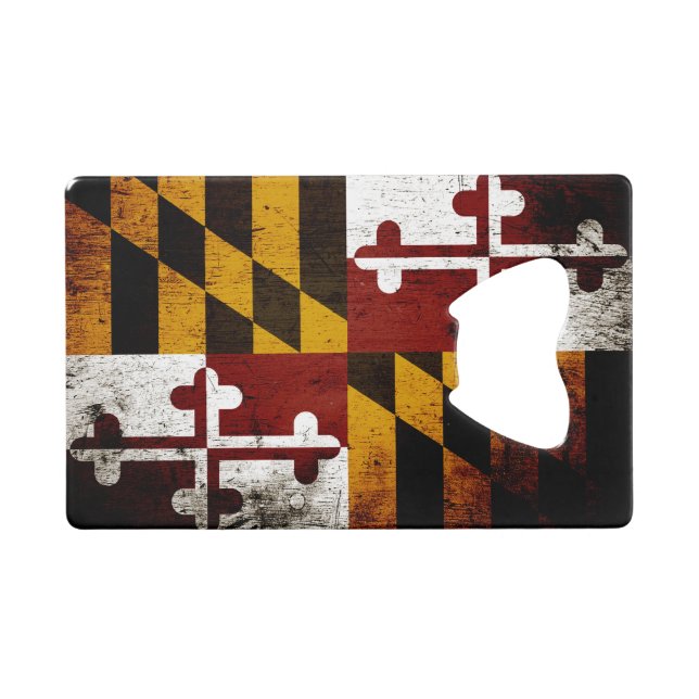Black Grunge Maryland State Flag (Front (Horizontal))