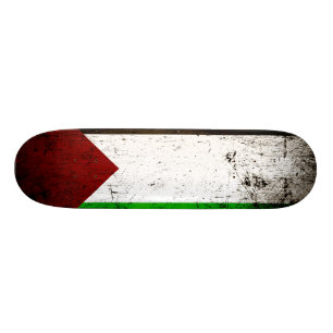Black Grunge Palestine Flag Skateboard