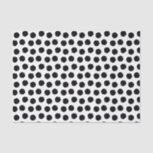 Black Grunge Polka Dot Print Tissue Paper