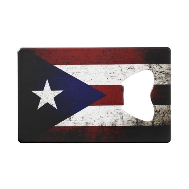 Black Grunge Puerto Rico Flag (Front (Horizontal))