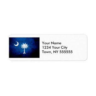 Black Grunge South Carolina State Flag