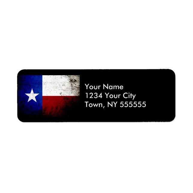 Black Grunge Texas State Flag (Front)