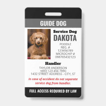 Black Guide Dog Logo QR Code Photo ID