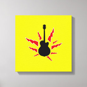 black-guitar canvas print