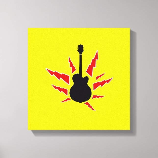 black-guitar canvas print (Front)